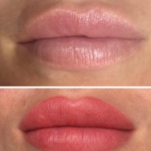 lip blush before and after healing